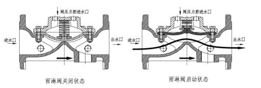 雨淋閥配置及系統示意圖