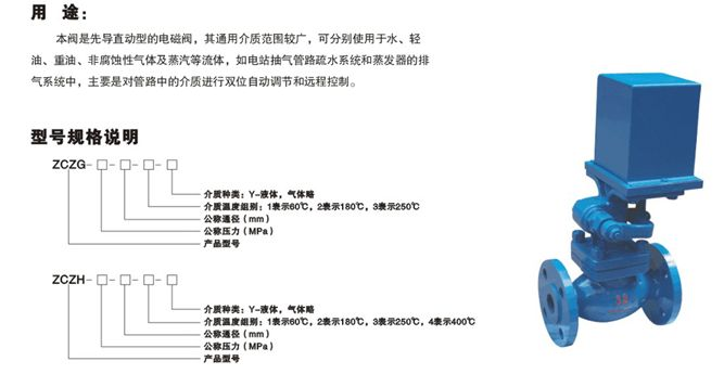  ZCZG、ZCZH高溫高壓電磁閥結構圖紙