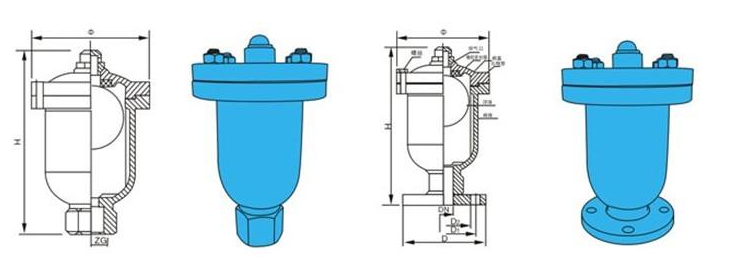 QB1單口自動(dòng)排氣閥結(jié)構(gòu)圖