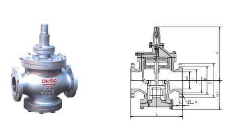 Y43H高靈敏度大流量蒸汽減壓閥結構圖