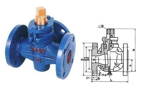三通法蘭銅芯旋塞閥結構圖