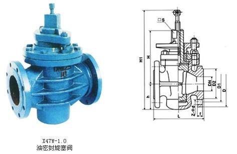 油密封旋塞閥X47W結構圖