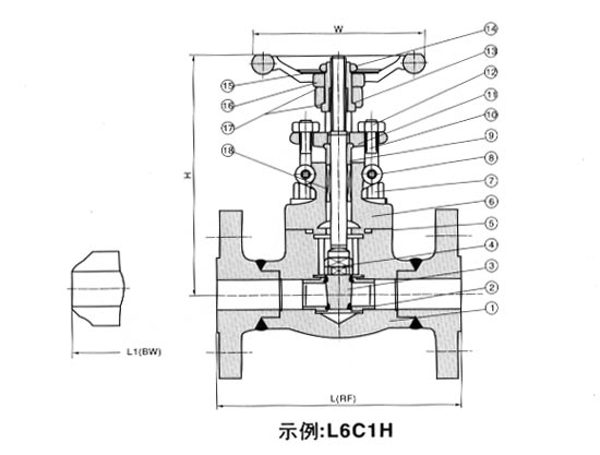 J61_41_H_Y鍛鋼截止閥結構圖