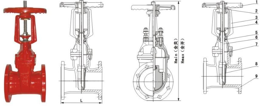 Z45X、Z41X消防專用信號閘閥結構圖