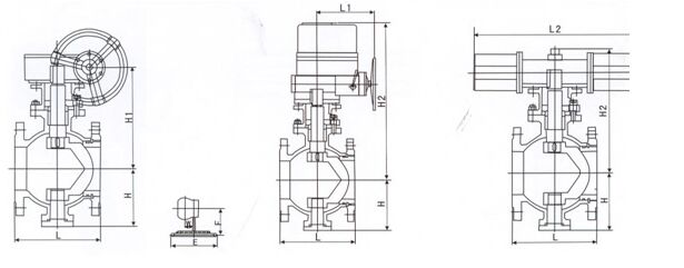 電動V型球閥結構圖