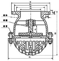 底閥H42X結(jié)構(gòu)圖