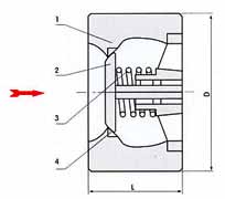 對夾式靜音止回閥結構圖