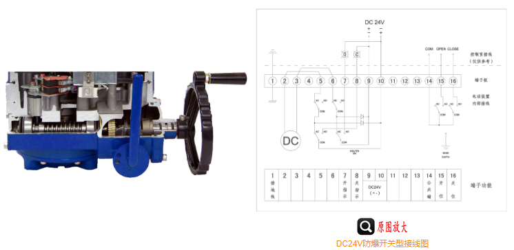 防爆開關(guān)型電動(dòng)球閥接線圖