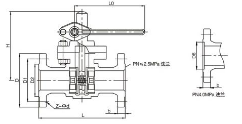 Z44H快速排污閥結構圖