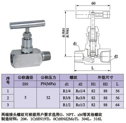 J21W外螺紋針型閥